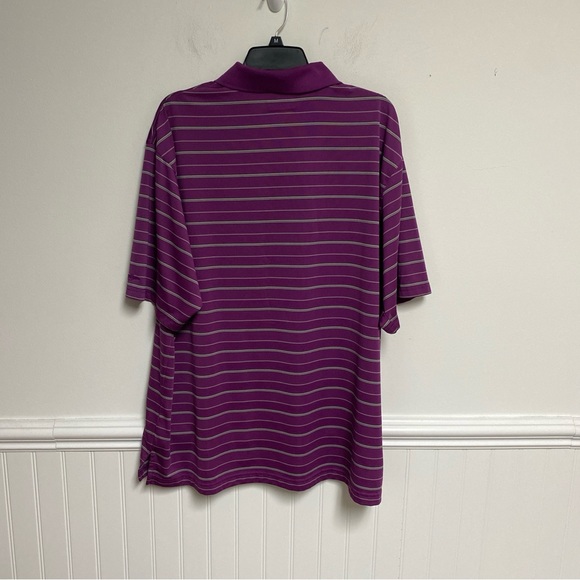 Ben Hogan Performance Men’s Purple/ Stripe Polo Shirt Size 2XL - Picture 4 of 5
